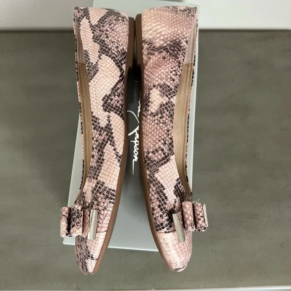 Jessica Simpson Marieta Ballet Flat Snake Print Bow Flat Women’s Size 10 M - Picture 13 of 17